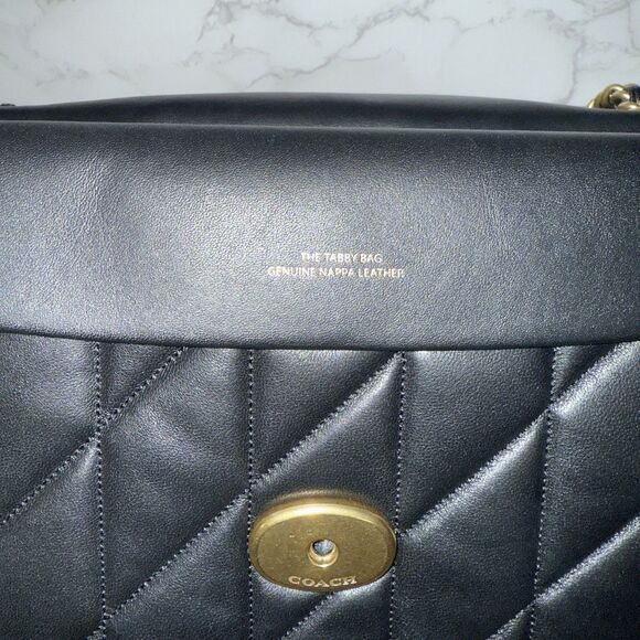 Coach Black Tabby 33 Quilted Nappa Leather Shoulder Bag CP151 $790 Retail - Picture 12 of 16
